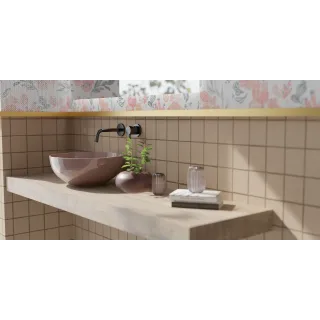 Vitruvit IT Vitruvit SKY ceramiczna umywalka nablatowa okrągła 40 cm Amazzonite Matt (Pastelowy Lazurowy Mat) SKYLAAAM
