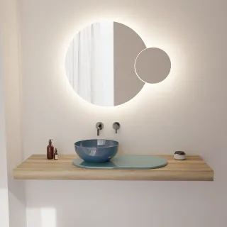Vitruvit IT Vitruvit SKY ceramiczna umywalka nablatowa okrągła 40 cm Amazzonite Matt (Pastelowy Lazurowy Mat) SKYLAAAM
