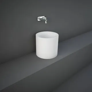 RAK Ceramics PETIT Umywalka nablatowa okrąg 36 X 34 cm biały Mat PETCT13400500A