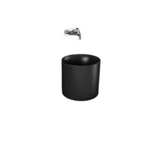 RAK Ceramics PETIT Umywalka nablatowa okrąg 36 X 34 cm Czarny Mat PETCT13400504A