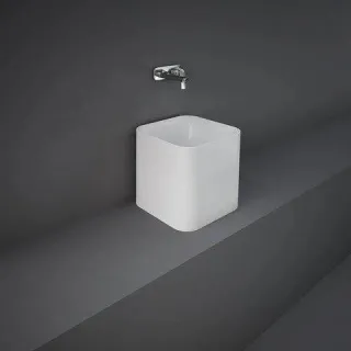 RAK Ceramics PETIT Umywalka nablatowa kwadrat 36 cm biały Mat PETCT23400500A