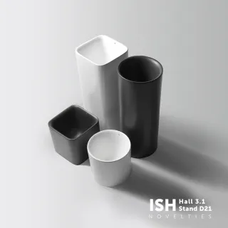 RAK Ceramics PETIT Umywalka nablatowa kwadrat 36 cm Czarny Mat PETCT23400504A