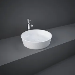 RAK Ceramics MOON Umywalka nablatowa okrągła 42 cm biały połysk MOWB00006