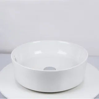 RAK Ceramics MOON Umywalka nablatowa okrągła 42 cm biały połysk MOWB00006