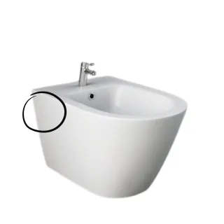 RAK Ceramics RESORT Bidet podwiesz. 52x36 cm biały połysk z zaślepkami po bokach REBI00002