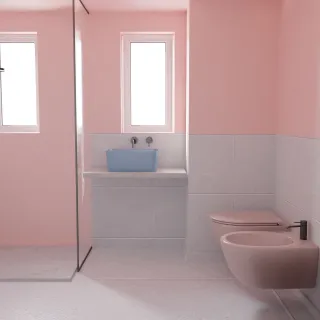 Vitruvit IT Vitruvit MINIMAL ceramiczna umywalka nablatowa prostokątna 40 x 25 cm Thulite Glossy (Pastelowy Różowy Połysk) MINLA