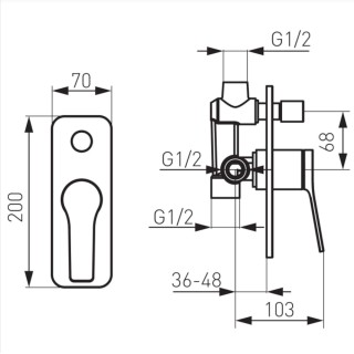 FDesign Seppia bateria natryskowa podtynkowa czarny mat FD1-SPA-7P-22