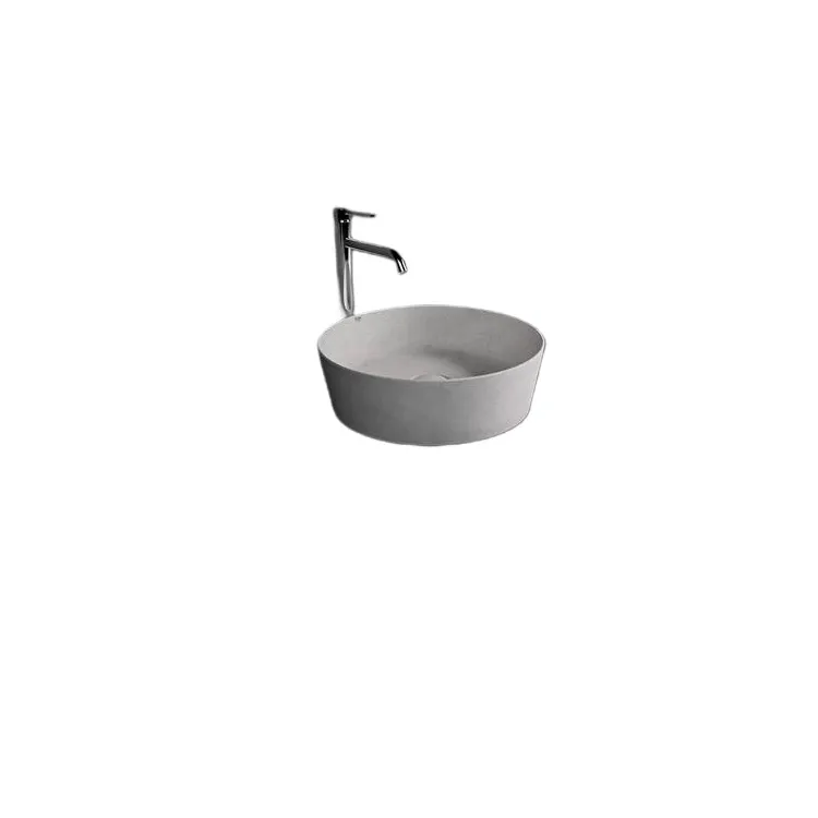 RAK Ceramics SKIN Umywalka slim nablatowa okrągła 42 cm White Concrete - Efekt kamienia SKICT4200627A RAK Ceramics SKIN Umywalka slim nablatowa okrągła 42 cm White Concrete - Efekt kamienia SKICT4200627A