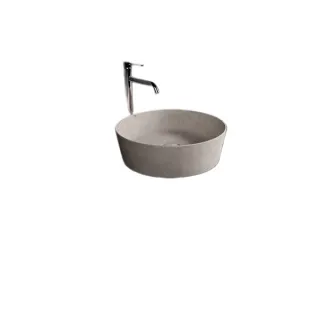 RAK Ceramics SKIN Umywalka slim nablatowa okrągła 42 cm Blush Concrete - Efekt kamienia SKICT4200630A