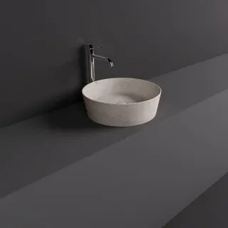 RAK Ceramics SKIN Umywalka slim nablatowa okrągła 42 cm Blush Concrete - Efekt kamienia SKICT4200630A