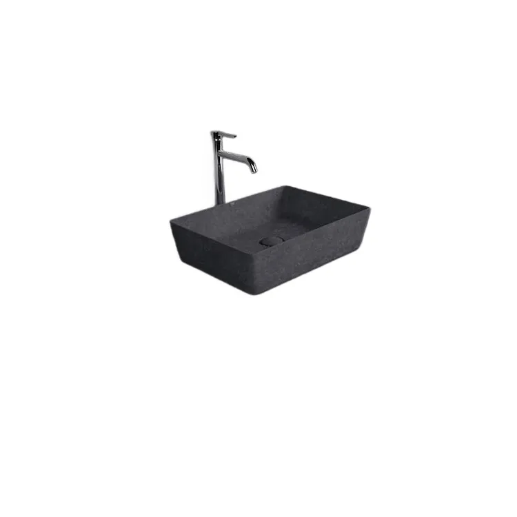 RAK Ceramics SKIN Umywalka slim nablatowa prostokątna 50x36 cm Carbon Concrete - Efekt kamienia SKICT5000631A RAK Ceramics SKIN Umywalka slim nablatowa prostokątna 50x36 cm Carbon Concrete - Efekt kamienia SKICT5000631A
