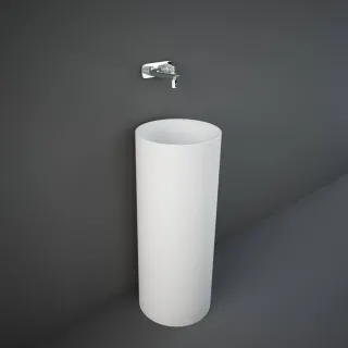 RAK Ceramics PETIT Umywalka wolnostojąca okrąg 36x36 cm biały mat PETFS13600500A