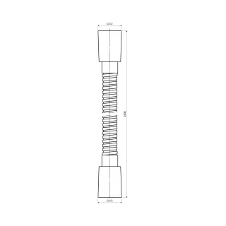 Omnires wąż prysznicowy, 150 cm, mosiądz szczotkowany 023-XBSB