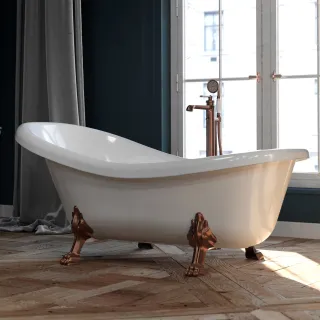 Omnires ATENA COMFORT M+ wanna wolnostojąca, 175 x 82 cm, biały połysk ATENA174BP