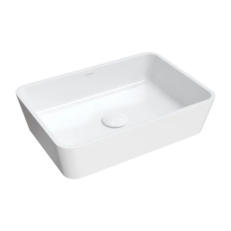 Omnires PARMA M+ umywalka nablatowa, 50 x 35 cm, biały połysk PARMAUNBP Omnires PARMA M+ umywalka nablatowa, 50 x 35 cm, biały połysk PARMAUNBP