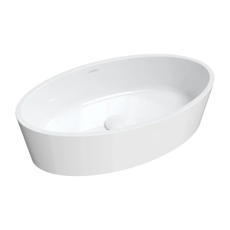 Omnires BARI M+ umywalka nablatowa, 50 x 30 cm, biały połysk BARI500UNBP Omnires BARI M+ umywalka nablatowa, 50 x 30 cm, biały połysk BARI500UNBP