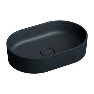Omnires OVO M+ umywalka nablatowa, 55 x 36 cm, black lava...