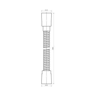 Omnires wąż prysznicowy, 150 cm, czarny mat 023-XBL