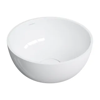 Omnires SHELL M+ umywalka nablatowa, Ø35 cm, biały połysk...