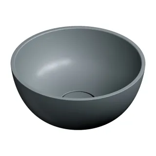 Omnires SHELL M+ umywalka nablatowa, Ø35 cm, ash grey mat...