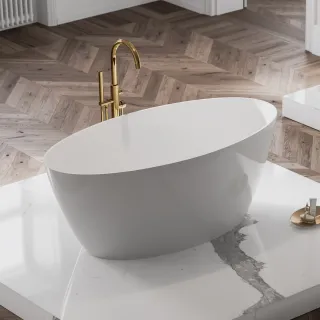 Omnires SIENA M+ wanna wolnostojąca, 161 x 81 cm, biały połysk SIENAWWBP