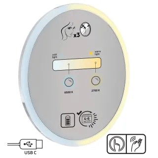 Deante Lusterko kosmetyczne magnetyczne - podświetlenie LED ADR_0821
