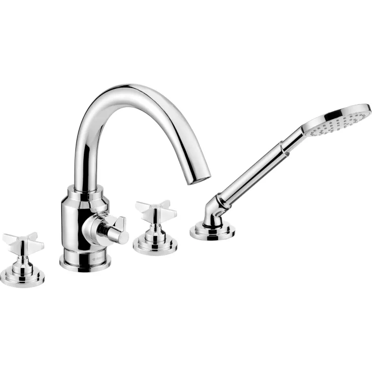 Deante Bateria wannowa 4-otworowa z zestawem prysznicowym BQT_014D