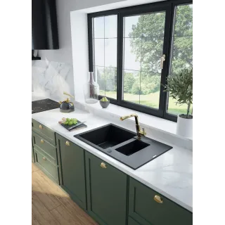 Deante Bateria kuchenna z wyciąganą wylewką BQS_Z73M