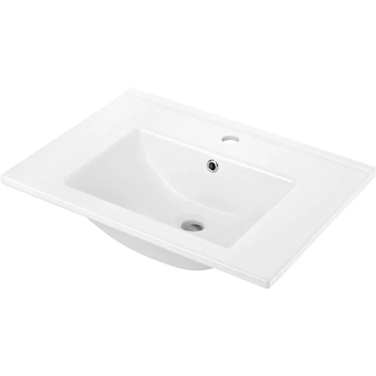 Deante Umywalka ceramiczna wpuszczana z miejscem na baterię - 60 cm CDI_6U6M Deante Umywalka ceramiczna wpuszczana z miejscem na baterię - 60 cm CDI_6U6M