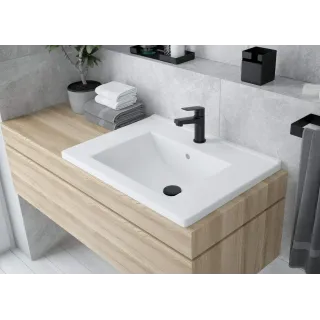 Deante Umywalka ceramiczna wpuszczana z miejscem na baterię - 60 cm CDI_6U6M