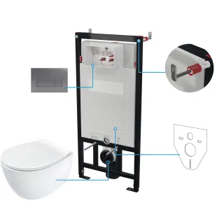 Deante Zestaw WC podtynkowy 6 w 1 CDLT6ZPW