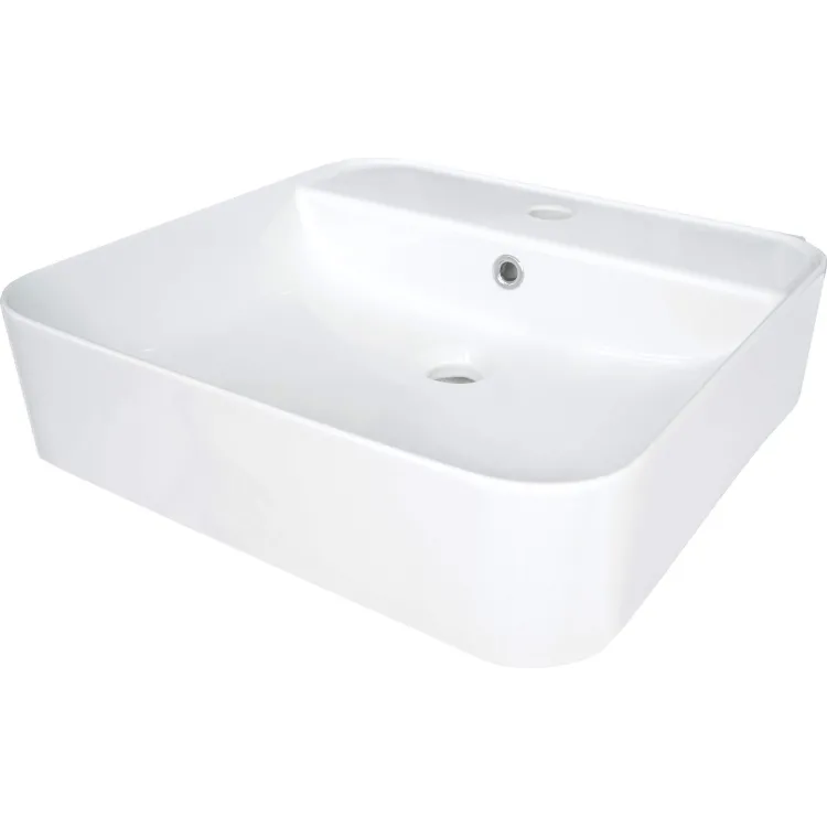 Deante Umywalka ceramiczna nablatowa/ścienna z miejscem na baterię CDY_6U5W Deante Umywalka ceramiczna nablatowa/ścienna z miejscem na baterię CDY_6U5W