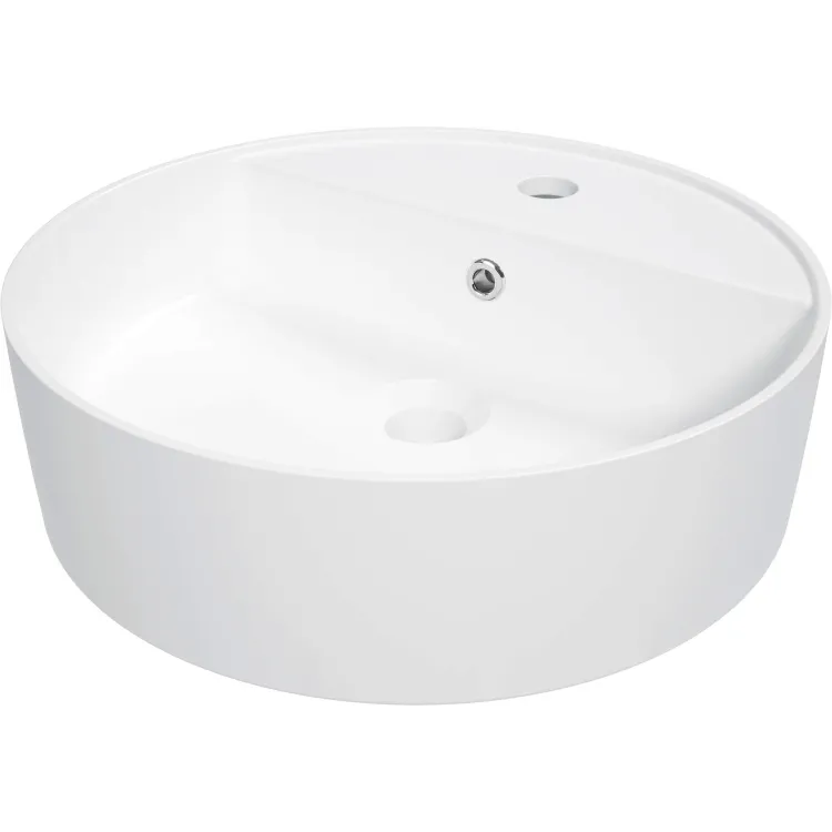 Deante Umywalka ceramiczna nablatowa z miejscem na baterię CGR_6U4B Deante Umywalka ceramiczna nablatowa z miejscem na baterię CGR_6U4B