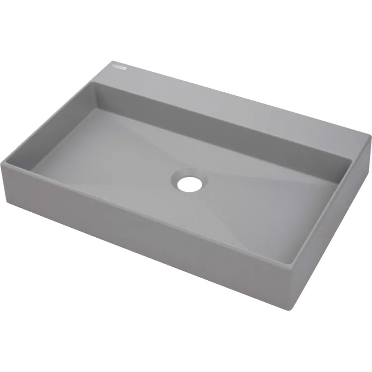 Deante Umywalka granitowa nablatowa z miejscem na baterię - 60x40 cm CQR_SU6S Deante Umywalka granitowa nablatowa z miejscem na baterię - 60x40 cm CQR_SU6S