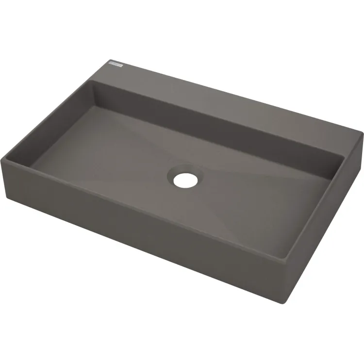 Deante Umywalka granitowa nablatowa z miejscem na baterię - 60x40 cm CQR_TU6S Deante Umywalka granitowa nablatowa z miejscem na baterię - 60x40 cm CQR_TU6S