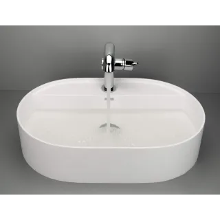 Deante Umywalka granitowa nablatowa z wyspą na baterię - owalna CQS_AU6B