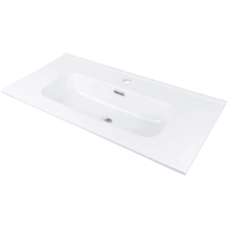 Deante Umywalka ceramiczna wpuszczana z miejscem na baterię - 80 cm CTU_6U8M Deante Umywalka ceramiczna wpuszczana z miejscem na baterię - 80 cm CTU_6U8M