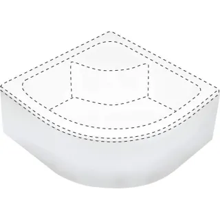 Deante Osłona brodzika półokrągła 80x80 cm KTD_042O