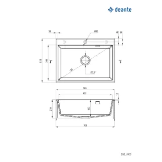Deante Zlewozmywak granitowy 1-komorowy ZQE_A103