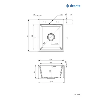 Deante Zlewozmywak granitowy 1-komorowy ZQE_T104