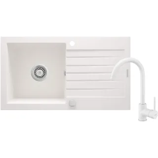 Deante Zlewozmywak granitowy z baterią 1-komorowy z...