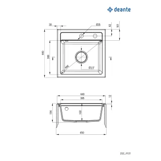 Deante Zlewozmywak granitowy 1-komorowy ZQZ_G103