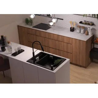 Deante Zlewozmywak granitowy magnetyczny 1.5-komorowy ZRM_N503