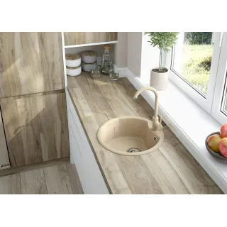 Deante Zlewozmywak granitowy z baterią 1-komorowy ZRSB7803