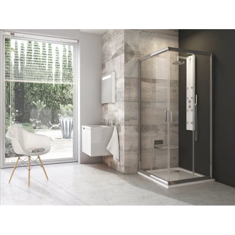 Ravak Kabina prysznicowa Blix BLRV2 90x90, połysk+szkło transparent 1LV70C00Z1