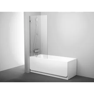 Ravak Ścianka wannowa BVS1 80, chrom+szkło transparent...