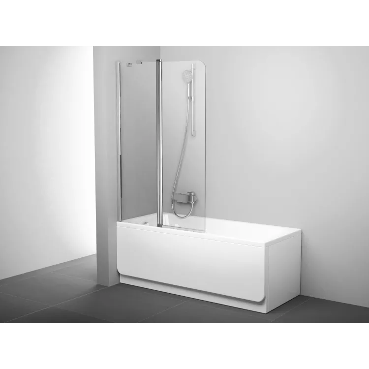 Ravak Parawan nawannowy CVS2 100 L, połysk+szkło transparent 7QLA0C00Z1