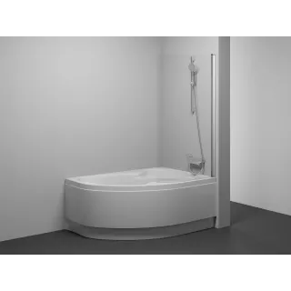 Ravak Parawan nawannowy CVSK1 Rosa 140/150 P, połysk+szkło transparent 7QRM0C00Y1