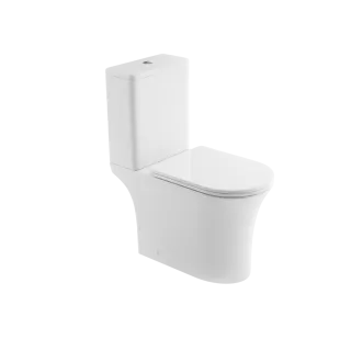 Invena KOMPAKT WC, QFS, INFINITO OKRĄGŁA, BIAŁA Z DESKĄ...