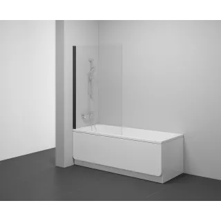 Ravak Ścianka wannowa PVS1 80, czarna+szkło transparent 79840300Z1